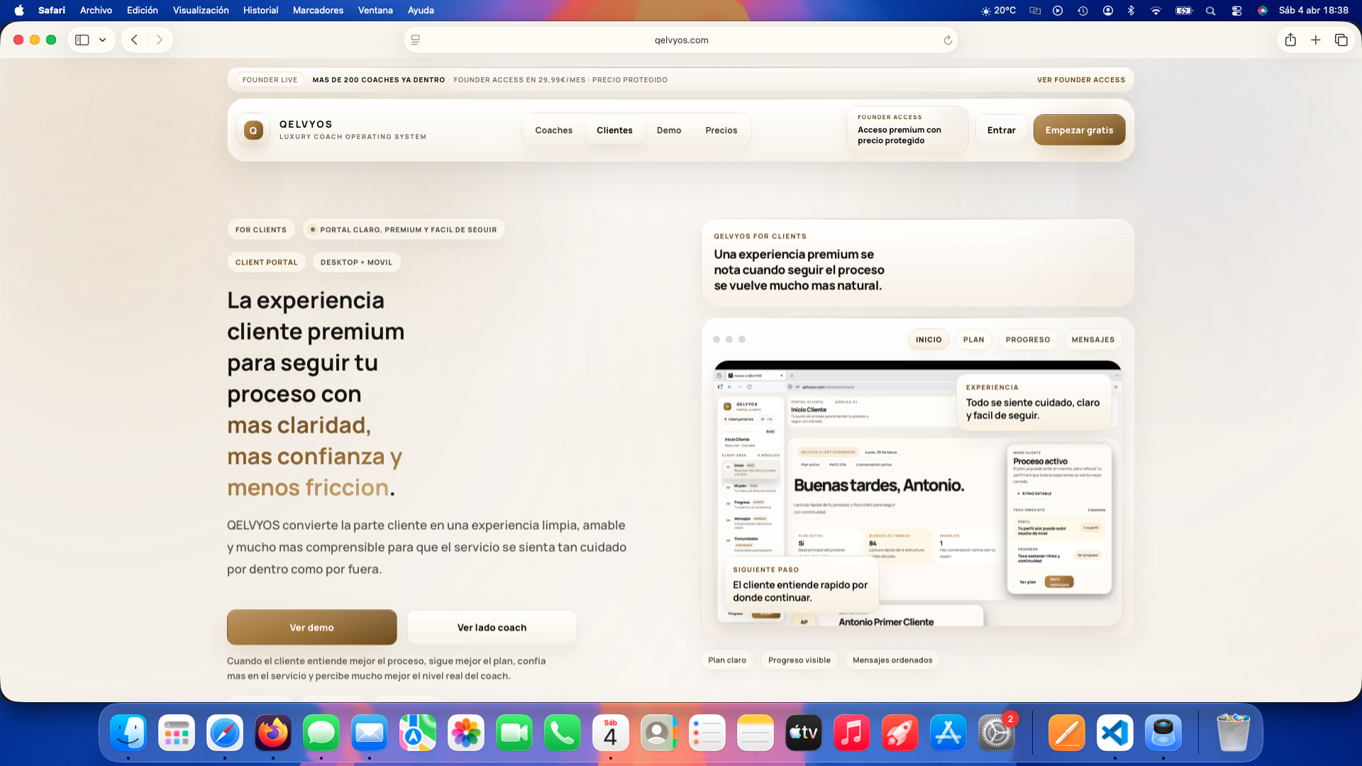 El cliente tambien percibe el nivel